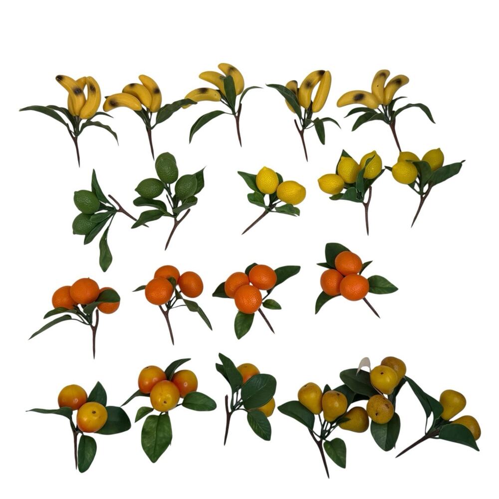 Vtg Lee Wards Assorted Miniature Polyfruit Clusters Plastic Fruit Blow Molds